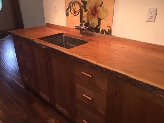 Solid Cherry Slab Counter